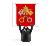 Città del Vaticano UE emblema nazionale memo titolare cartone animato gatto nero stand decorazione