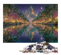 Città della foresta pluviale Puzzle in Legnos 500 Pezzi Per Adulti Decorazione Interna Unica Regalo Per Amore E Amico Gioco Education Per Gioco Familiare Stress Relief 500pcs (52x38cm)
