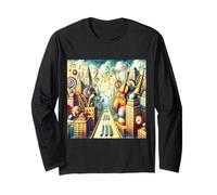 Città della musica astratta fantasy Maglia a Manica