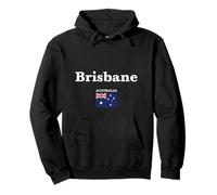 Città di Brisbane e la Bandiera dell'Australia Felpa con Cappuccio