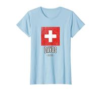 Città di DAVOS | Bandiera Svizzera - CH Suisse Schweiz - Maglietta