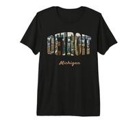 Città di Detroit Michigan Maglietta Premium