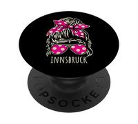 Città di Innsbruck Disordinato Capelli Bun Ribbon Occhiali Design PopSockets PopGrip Adesivo