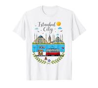 Città di Istanbul Turchia Skyline Tramonto Cultura Turca Souvenir Maglietta