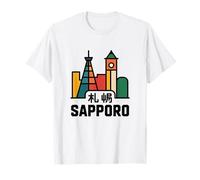 Città di Sapporo Giappone Viaggio Giapponese Torii Gate Maglietta