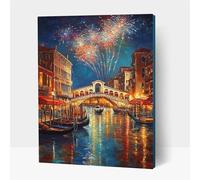 Città Diamond Painting Kit Completo, Diamond Painting Venezia, Diamante Dipingere con i Numeri Adulti, 5D Kit Punto Croce Diamantini Crystal Art Pittura Con Numeri, Decorazioni Casa 30x40 cm JXL1-992