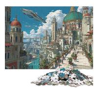 Città europee del Rinascimento Puzzle in Legno Adulto 300 Pezzi Per Gioco Familiare Regalo Per Amore E Amico Gioco Education Decorazione Interna Unica Stress Relief 300pcs (40x28cm)