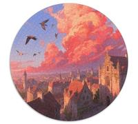città europee Jigsaw Puzzle Impossible 1000 Pezzi vista Decorazione Per La Casa. Giochi Rilassamento E Intelligence Per Adulti E Bambini Da 12 Anni 1000pcs (67.5x67.5cm)