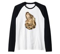 Città Fantasma di Terlingua, Texas Maglia con Maniche Raglan