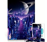 Città Fantasma Notturna Puzzle da 1000 Pezzi per Adulti Gioco di Esercizio Mentale Divertimento per Tutta la Famiglia Taglio di Precisione Regalo Delizioso (38x26cm)