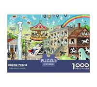Città fantasma Puzzle in Legno Impermeabile DIY Puzzles Da 1000 Pezzi Per Adulti Divertenti Giochi Di Impegnativi