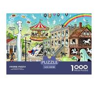 Città fantasma Puzzle in Legno Impermeabile Puzzles Da 1000 Pezzi Regali Per Adulti Impossibili Per Decorazioni Domestiche
