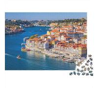 Città Fiume Edifici 1000 Pezzi Mini Puzzle per Adulti | 70 x 50 cm Cartone Decorazione Casa Taglio Preciso Regalo Compleanno Rilassato