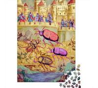 Città medievale, Scarabeo gigante Puzzle Sostenibili Con Motivi Per Adulti Da Gioco in Legno Di Alta Qualità 70x50cm/1000pcs