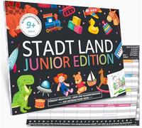 Città Paese Junior Edition gioco - regalo per ragazze ragazzi adolescenti, gioco di carte Activity Junior gioco di carte divertenti, giochi di famiglia, giochi divertenti per regali di festa
