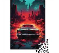 Città Post Apocalittica Auto Classica Puzzle 1000 Pezzi Gioco di Puzzle 1000 Pezzi Carta per Adulti Relax Casa Decorazione Regalo 70x50cm/1000pcs