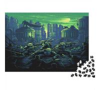 Città post apocalittica Puzzle 1000 Pezzi Carta Puzzle per Adulti Rilassamento Rovine Urbane Interazione Familiare Regalo 52x38cm/1000pcs