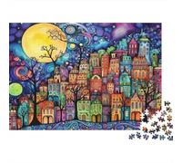 città Puzzles 1000 Pezzi In cartone Riciclato, Un Tangram Per Mindfulness, Ideale Per Decorazione Casa Design, Idea Regalo Originale 70x50cm/1000pcs