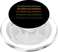 Città retrò vintage della Costa Rica degli anni '70 Puerto Limon PopSockets PopGrip per MagSafe