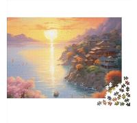 città Seaside Puzzle Impossibili 1000 Pezzi House Decorazione Per La Casa. Giochi Rilassamento E Intelligence Per Adulti E Bambini Da 12 Anni 1000pcs (75x50cm)