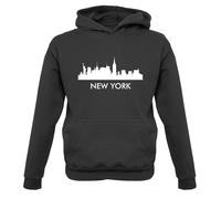 Città Silhouettes New York - Bambini Felpa con Cappuccio Skyline Ua Manhatton