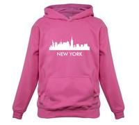 Città Silhouettes New York - Bambini Felpa con Cappuccio Skyline Ua Manhatton