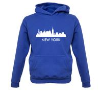 Città Silhouettes New York - Bambini Felpa con Cappuccio Skyline Ua Manhatton