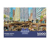 Città Sotterranea del Mole Puzzle in Legno Impermeabile DIY Puzzles Da 1000 Pezzi Per Adulti Divertenti Giochi Educativi
