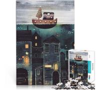 Città sottomarina Puzzle da 1000 pezzi per adolescenti Aiuta il cervello ad allenare i giocattoli che creano dipendenza per coltivare la pazienza Regalo di opere d'arte 38x26cm
