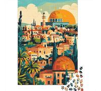 Città Storica Medio Oriente Puzzle 1000 Pezzi Carta per Adulti Paesaggio Urbano al Tramonto Gioco di Puzzle 1000 Pezzi Relax Decorazione Regalo Famiglia 70x50cm/1000pcs