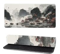 Città Tappetino Mouse 800x400x3mm, Tappetino Mouse xxl Montagna, Con Bordo di Cucitura, Accessori per Computer, Laptop Scrivania Pad Antiscivolante, Per la Decorazione Del Desktop in Ufficio MM-38