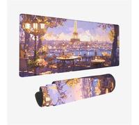 Città Tappetino Mouse XXL 700x300X3MM, Tappetino Mouse Architettura Motivo Disegno, Desk Pad con Base in Gomma Antiscivolo, per Presa Stabile su Superfici Lisce con Bordi Cuciti per Home, Model 987