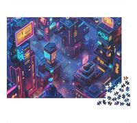Città tecnologica Puzzle Impossibili 1000Pcs Futuro Decorazione Per La Casa. Rilassamento E Intelligence Per Adulti E Ragazzi Da 14 Anni 1000pcs (75x50cm)