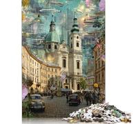 Città Vecchia di Leopoli Adulto 300 Pezzi Puzzle in Legnos Gioco EduGattoion Regalo Per Amore E Amico Per Gioco Familiare Decorazione Interna Unica Stress Relief 300pcs (40x28cm)