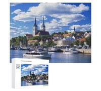 Città Vecchia Europea E Porto di Mare Estonia Puzzle per Adulti Famiglia Attività Giochi Home Decor Puzzle 500 PCS