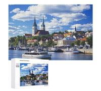Città Vecchia Europea E Porto di Mare Estonia Puzzle per Adulti Famiglia Attività Giochi Home Decor Puzzle 1000 PCS