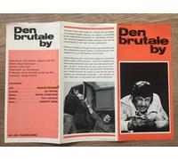 Città violenta Charles Bronson, Telly Savalas Vintage 1970 Danish Movie Program