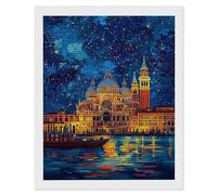 Città Vista notturna Pittura Diamante, 5D DIY Diamond Painting Kit Completo, Mosaico Diamanti Painting, Diamantini Crystal Art Hobby Creativi Adulti Natale Decor per Casa, Donna Regali 20x30cm I-75