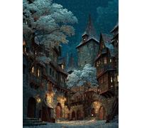 Città Vista Notturna Puzzle 3000 Pezzi, 3D Puzzle per Adulti Impegnativo, Educa Puzzles Artistico, Divertente E Stimolante Puzzles Decorativo per La Famiglia, Regalo e Decorazione Pareti FNKL6-171
