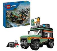 Lego city 60447 fuoristrada di montagna 4x4 - jeep giocattolo da costruire, giochi per bambini 6+ con 1 minifigure e accessori