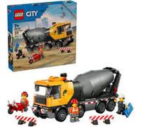 LEGO City Betoniera Giocattolo - Gioco Didattico con Veicolo da Cantiere, 3 Minifigure, Tamburo Rotante e Funzione di Scarico Cemento - Idea Regalo di Compleanno per Bambini da 7 Anni in su - 60478