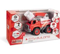 MONDO Motors - Radiocomando City Building Fire 2.4GHz - Mezzo soccorso 20 cm ruote smontabili con cacciavite incluso - Effetti sonori - regalo per bambini anni 3+ 63627