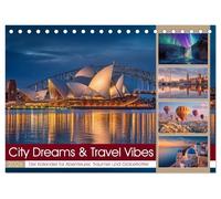City Dreams & Travel Vibes (Tischkalender 2026 DIN A5 quer), CALVENDO Monatskalender: Dieser Wandkalender präsentiert 12 atemberaubende Reiseziele und Städte rund um den Globus.