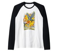 City Dunk Basket Graphic con Flaming Slam Hoop Maglia con Maniche Raglan