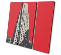 City Empire State Stencil New York TREBLE TELA parete arte foto stampa