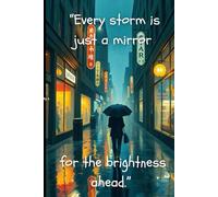 City in the Rain: Inspirational Notebook - Every Storm Mirrors the Brightness Ahead 120pg 6x9
