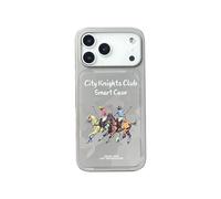 City Knights Club, custodia magnetica in pelle PC per iPhone 17 Air 16 Pro Max marca polo in poliuretano top antiurto posteriore in TPU (per iPhone 15 Pro Max), grigio