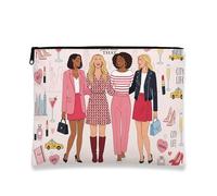 City Life, trousse da viaggio alla moda, chic e alla moda, da donna, organizer portatile in tela con cerniera, perfetta per l'uso quotidiano, Pesca, 7x9 Inch, Vita in città
