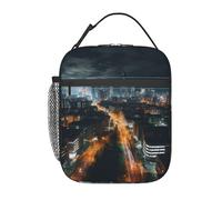 City Night View Borsa Termica A Prova Di Perdite Borse Termica Con Manico Borsa Per Il Pranzo Per Lavoro Campeggio Scuola
