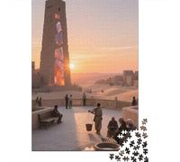 City of The Desert 1000 Pezzi Puzzle Landscape Painting Raffinati Giocattoli Interattivi Stile Domestico Attività Formative Per Adulti E Famiglie Invenzioni Creative 1000pcs (75x50cm)